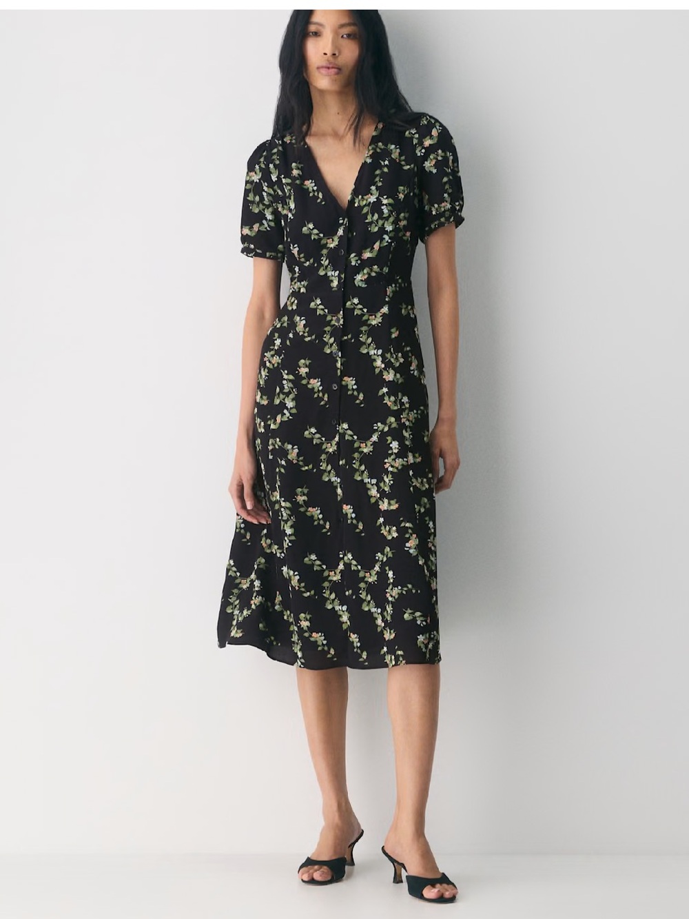 NWT Aritzia Wilfred Lilt Dress Floral Midi Dress Size 8 SOLD OUT